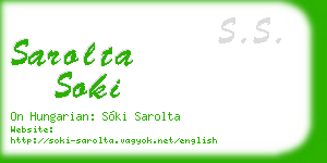 sarolta soki business card